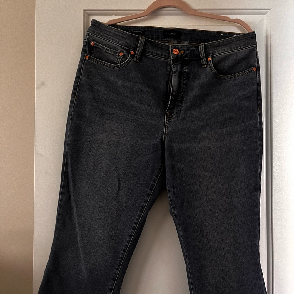 Talbots stretch crop flare jeans